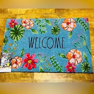 NWT* Rae Dunn Welcome Mat Floral Print 🌺